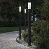 vidaXL St&acirc;lpi iluminatori cu senzor, 3 buc., 110 cm, negru, IP44