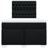 vidaXL Pat box spring cu saltea, negru, 120x190 cm, catifea
