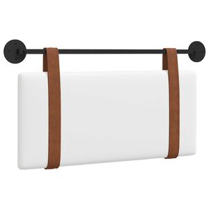 vidaXL Cap de pat suspendat Pe perete Alb 90 x 55 x 5 cm PU antic