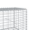 vidaXL Coș gabion cu capac, 700x100x50 cm, fier galvanizat
