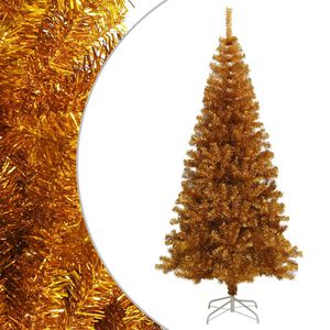 vidaXL Pom de Crăciun artificial cu suport, auriu, 180 cm, PET