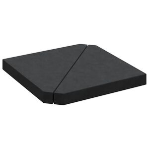 vidaXL Plăci cu greutate umbrelă 2 buc Granit Negru Triunghiular 14 kg