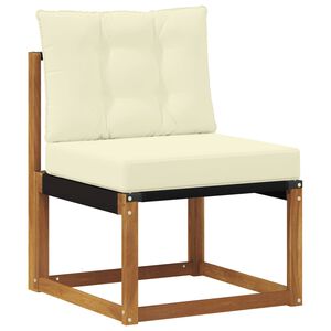 vidaXL Set de canapele de exterior cu pernă 9 pcs Natural și Crem