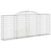 vidaXL Coșuri gabion arcuite 4 buc, 300x30x120/140 cm, fier galvanizat