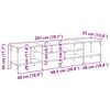vidaXL Cabinet TV Stejar Artizanal 201 x 35 x 45 cm