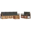 vidaXL Set de canapele de exterior 7 buc. Natural și Antracit