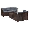 vidaXL Sofa de grădină cu 5 locuri cu perne aspect rattan PP Maro