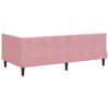 vidaXL Cadru de pat colțar cu saltea cu headboard 2 pcs Gri Catifea