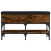 vidaXL Bancă de pantofi, stejar fumuriu, 82x32x45 cm, lemn prelucrat