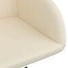 vidaXL Scaun de bucătărie pivotant, crem, catifea