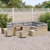 vidaXL Set de canapele pentru grădină 12 pcs Bej Rattan poli