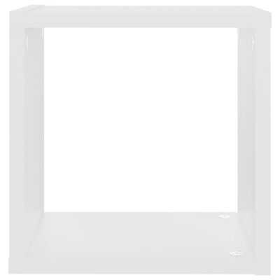 vidaXL Rafturi de perete cub, 6 buc., alb, 26x15x26 cm