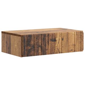 vidaXL Masă laterală montată pe perete Lemn vechi 59 x 34,5 x 17 cm