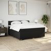 vidaXL Pat box spring cu saltea, negru, 180x200 cm, catifea