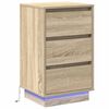 vidaXL Dulap de noapte Stejar Sonoma 39 x 34,5 x 65 cm Lemn prelucrat