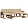 vidaXL Set de canapele de exterior 6 buc. Natural și Bej