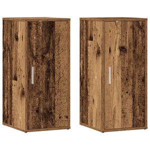 vidaXL Pantofare, 2 buc., lemn vechi, 32x35x70 cm, lemn prelucrat