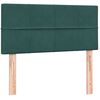 vidaXL Pat box spring cu saltea, verde &icirc;nchis, 80x210 cm, catifea