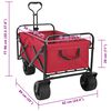 vidaXL Trolley Manevrabil Pliabil Manual Roșu 89 x 63 x 96 cm