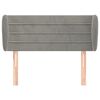 vidaXL Tăblie de pat cu aripioare gri deschis 103x23x78/88 cm catifea