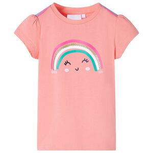 vidaXL Tricou pentru copii, corai deschis, 104