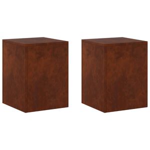vidaXL Suport pentru plante 2 pcs Ruginit 30 x 30 x 40 cm