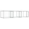 vidaXL Cușcă pentru câini cu uși, gri, 6x2x1,5 m, oțel galvanizat