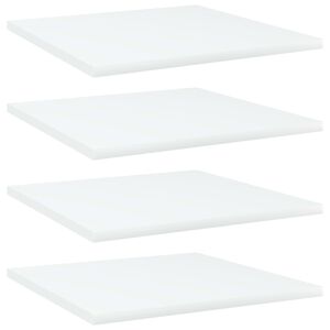 vidaXL Plăci bibliotecă, 4 buc., alb, 40 x 40 x 1,5 cm, PAL