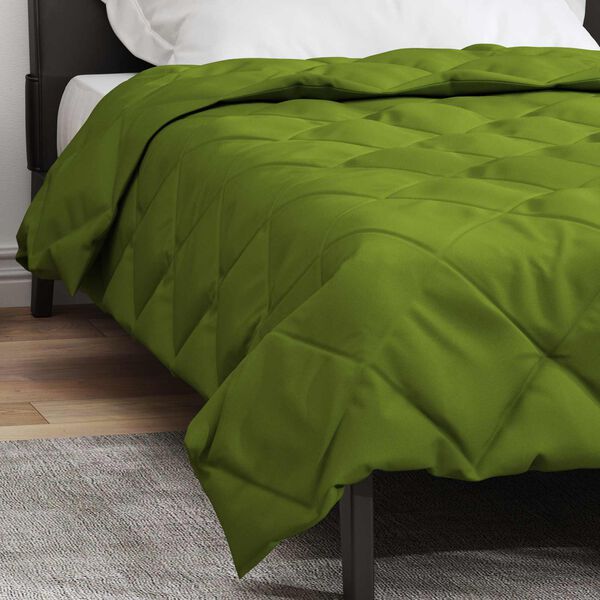 vidaXL Duvet complet pe tot parcursul anului Verde 220 x 135 cm