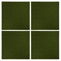 vidaXL Plăci de iarbă artificială, 4 buc., 50x50x2,5 cm cm, cauciuc