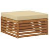 vidaXL Seturi de canapele 7 pcs Natural și Bej Lemn Solid de Acacia