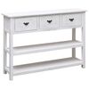 vidaXL Dulap, alb antichizat, 108x30x76 cm, lemn masiv de paulownia