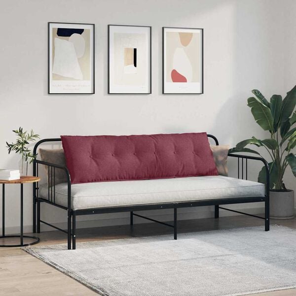 vidaXL Perna pentru spate Roșu Vin 160 x 19 x 50 cm țesătură