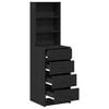 vidaXL Bufet cu sertar Stejar negru 40 x 41 x 135 cm Lemn compozit
