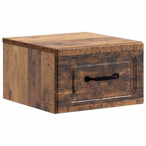vidaXL Dulap de noapte suspendat Lemn vechi 34,5 x 33 x 20 cm