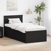 vidaXL Daybed cu sertar cu headboard Negru 90 x 190 cm Lemn compozit