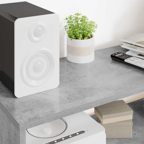 vidaXL Cabinet TV Gri din beton 100 x 30 x 40 cm Lemn compozit