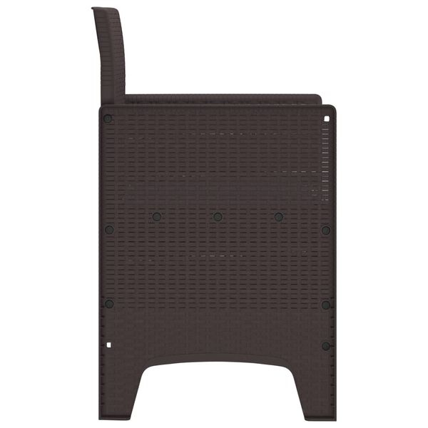 vidaXL Scaun pentru Grădină 2 pcs Maro Dimensiune: 53 x 49 x 85 cm