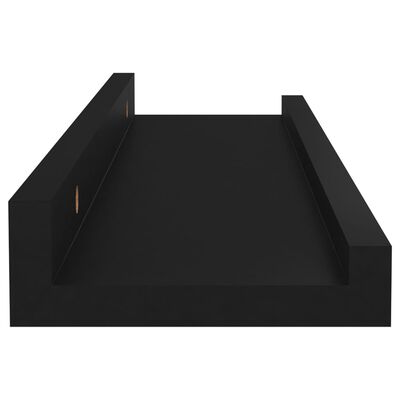 vidaXL Rafturi de perete, 4 buc., negru, 40x9x3 cm