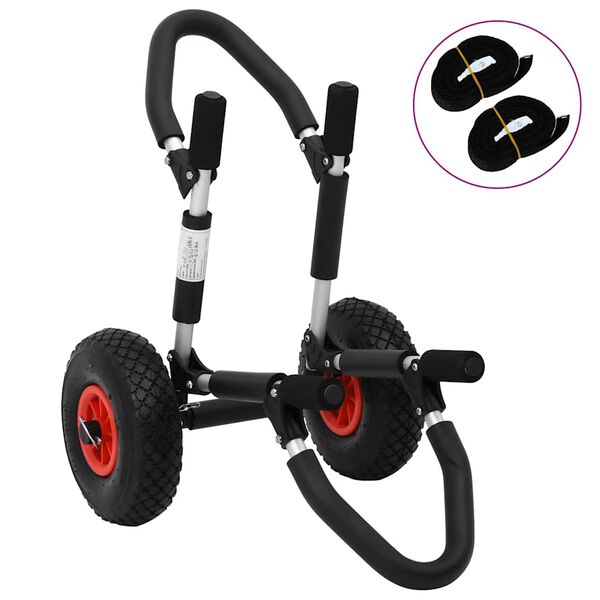 vidaXL Cărucior de SUP pentru placa de surf pliabil, 45 kg, aluminiu