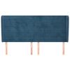 vidaXL Tăblie pat cu urechi albastru &icirc;nchis 203x23x118/128 cm catifea