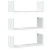 vidaXL Rafturi de perete, 3 buc., alb, 58x18x18 cm, lemn prelucrat