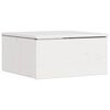 vidaXL Noptieră cu sertar Alb 37 x 35 x 18,5 cm Lemn masiv de pin