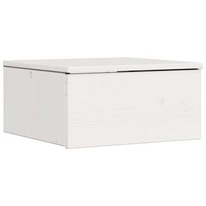 vidaXL Noptieră cu sertar Alb 37 x 35 x 18,5 cm Lemn masiv de pin