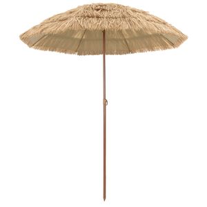 vidaXL Parasol de Plajă 160 x 160 x 196 cm Poliester și oțel natural