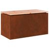vidaXL Bancă de grădină 2 -Seater 80 x 40 x 43 cm Ruginit