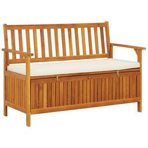 vidaXL Bancă de depozitare grădină 120x63x84 cm lemn masiv salc&acirc;m XL