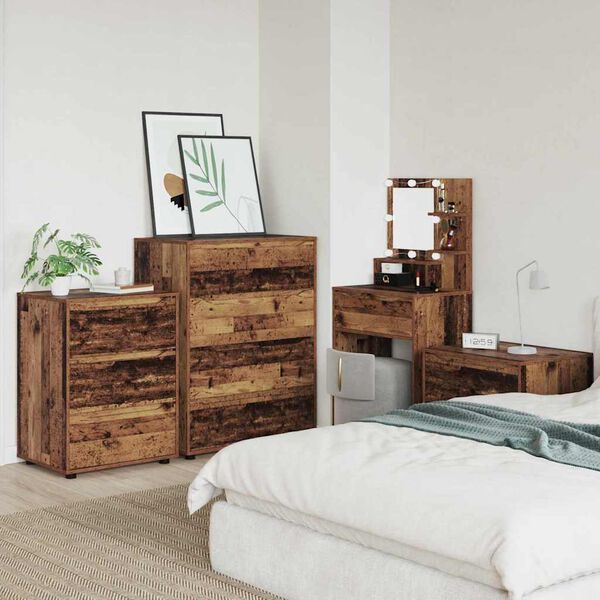 vidaXL Dulapuri de depozitare 2 pcs Lemn Vechi 80 x 48 x 105 cm