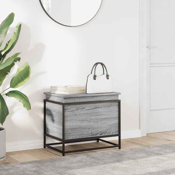 vidaXL Cutie depozitare gri sonoma 60x40x51,5 cm lemn prelucrat