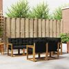 vidaXL Set de canapele de exterior cu pernă 7 pcs Natural și Negru